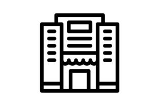 Mall Outline Icon: A Simple, Timeless Embroidery Design for Real Projects