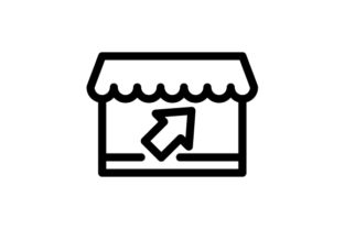 Online Shop Outline Icon Review
